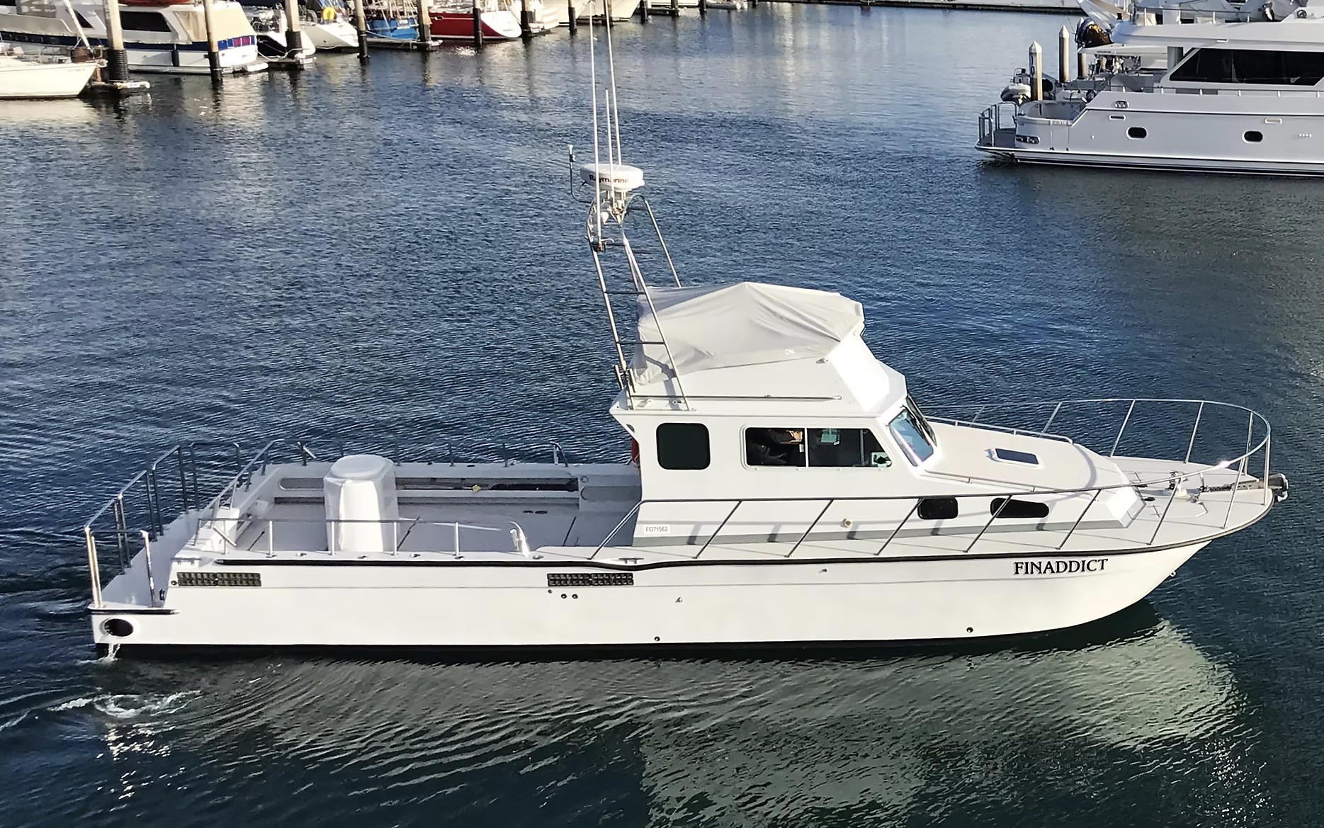 The Finaddict — 41ft Radon Sportfisher at Santa Barbara Harbor